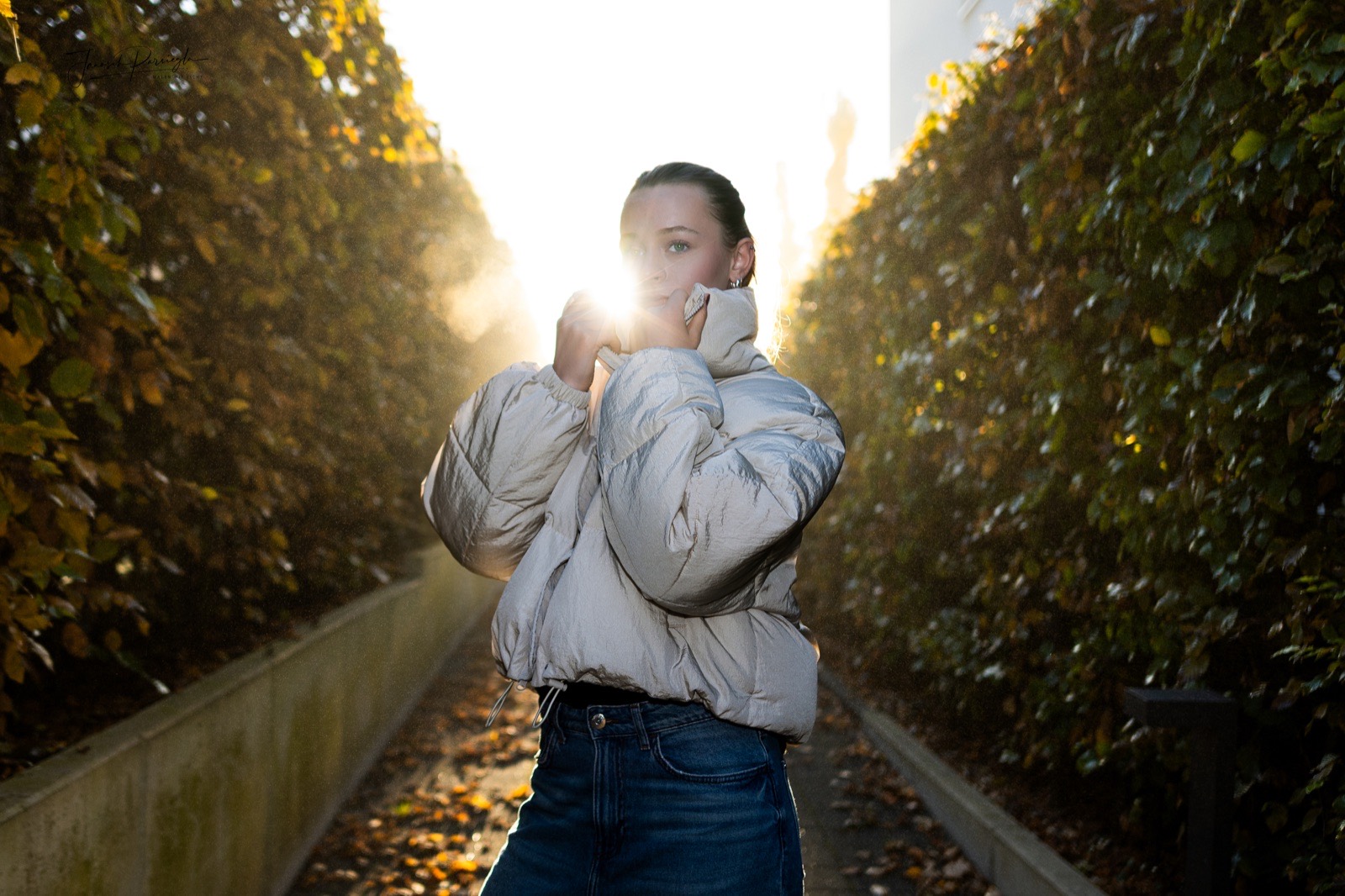 Isabel Marant Pufferjacke im Gegenlicht